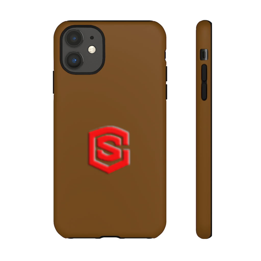 Brown Tough Cases Red Logo