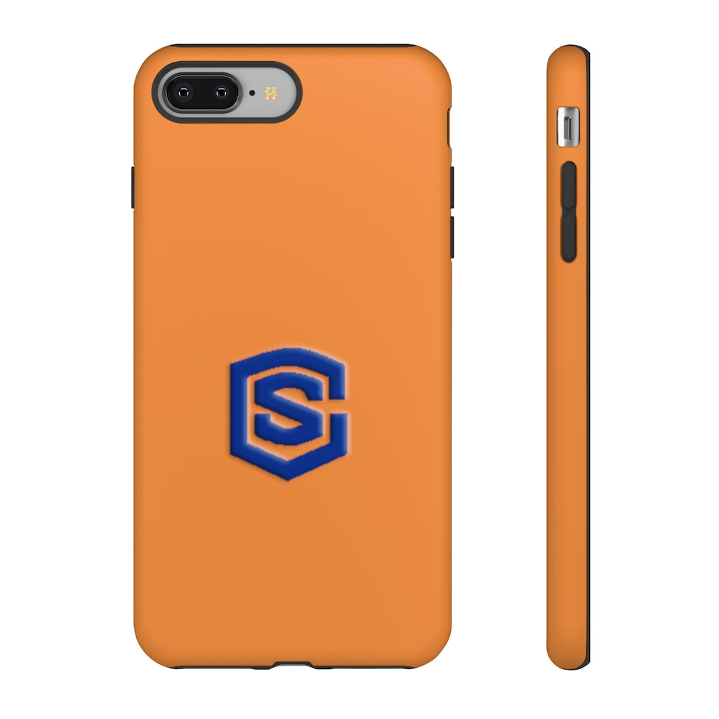Orange Tough Cases Blue Logo