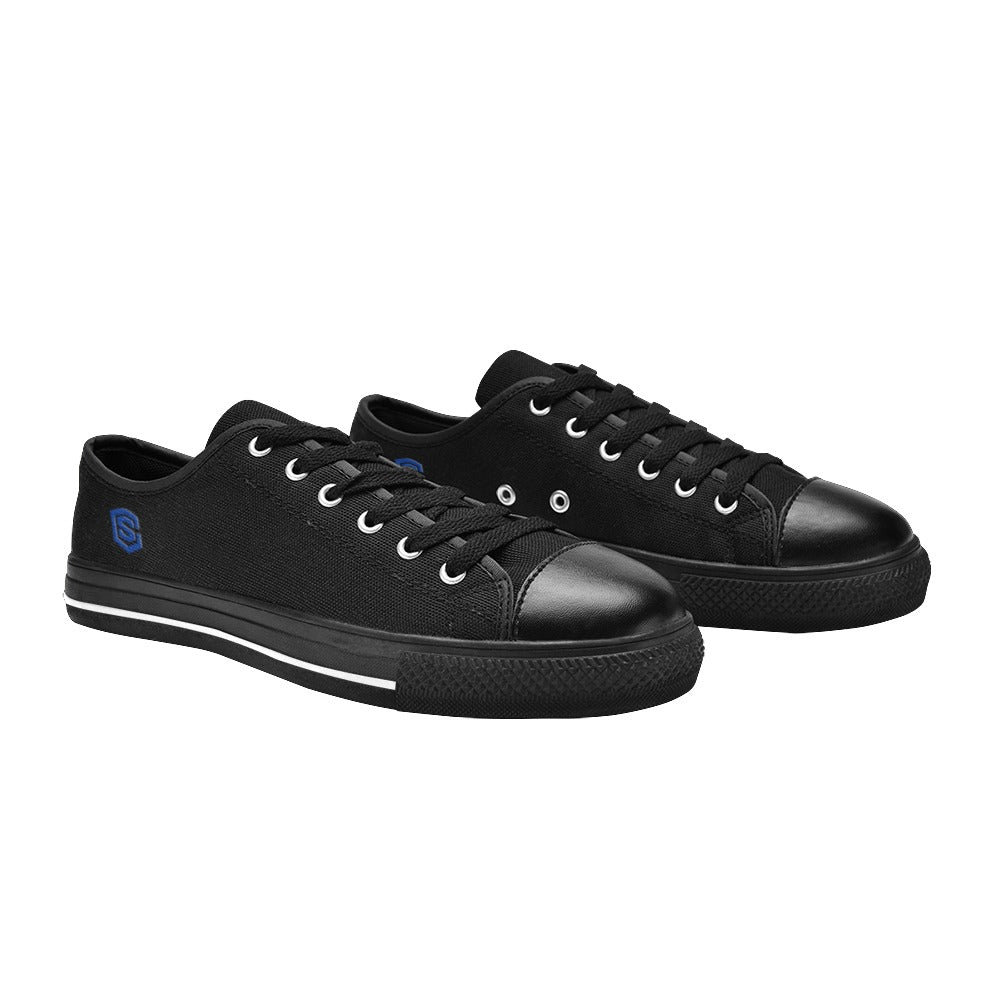 Blue logo Men's Classic Canvas Shoes (Model 018)