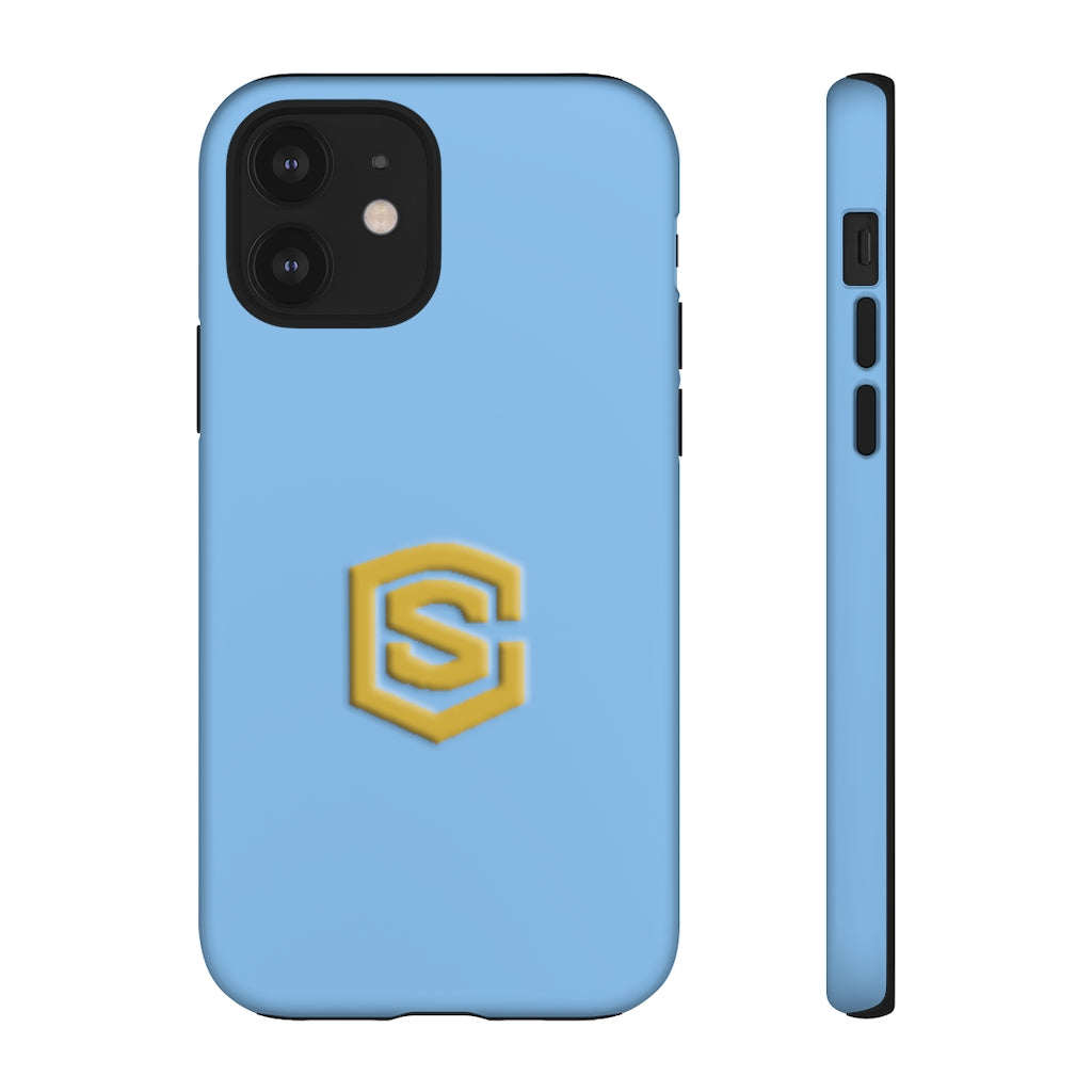 Blue Tough Cases Gold Logo