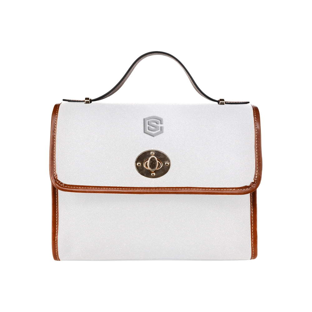 GRAY WATERFROOF CANVAS BAGsilver logo Waterproof Canvas Bag/All Over Print (Model 1641)