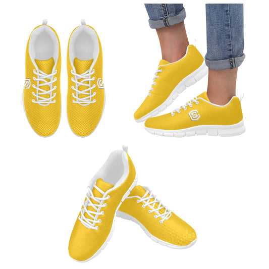 white logo Women's Breathable Running Shoes (Model 055)