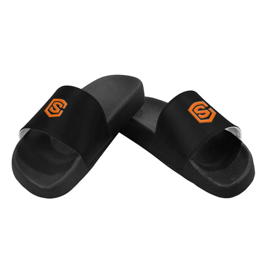 orange logo Men's Slide Sandals (Model 057)