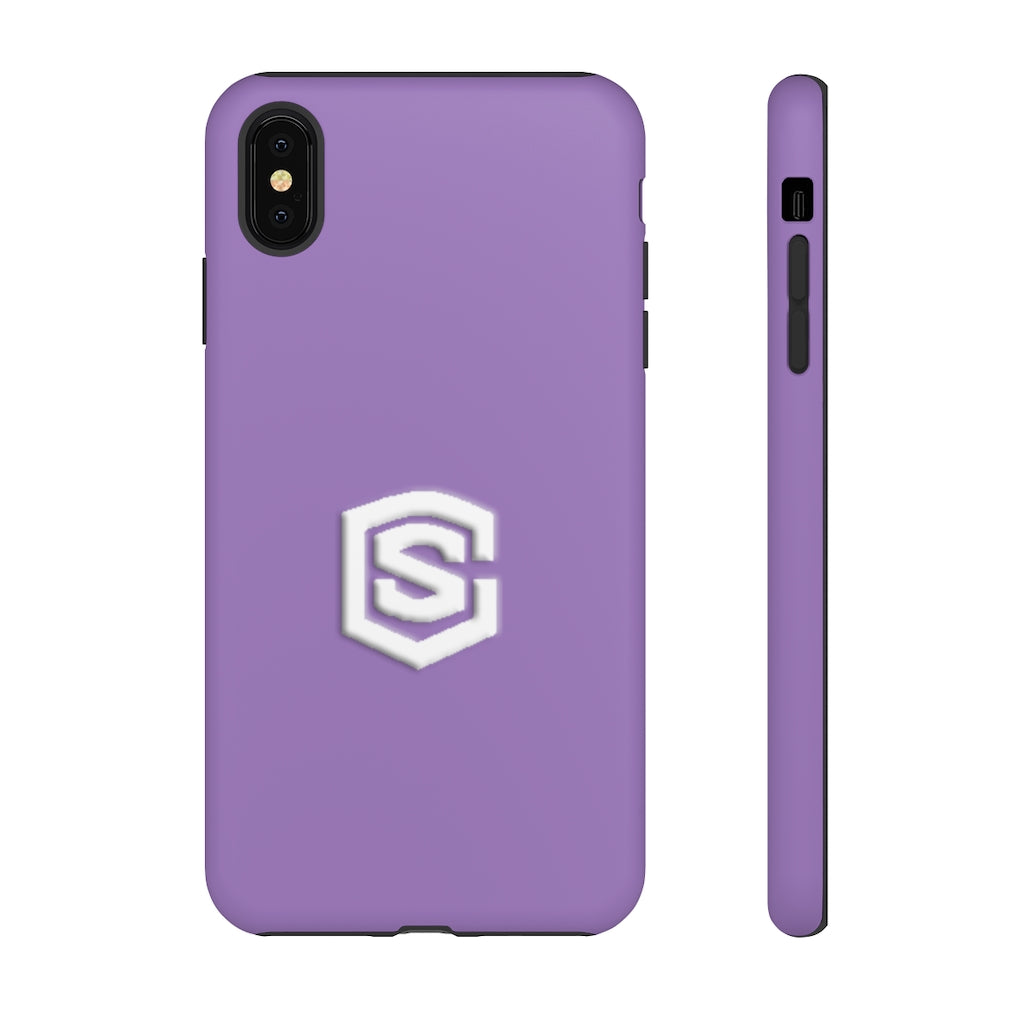 Purple Tough Cases White Logo