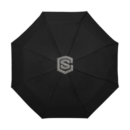 Black Anti-UV Automatic Umbrella With Grey Logo Anti-UV Automatic Umbrella(Outside Printing)(Model U09)