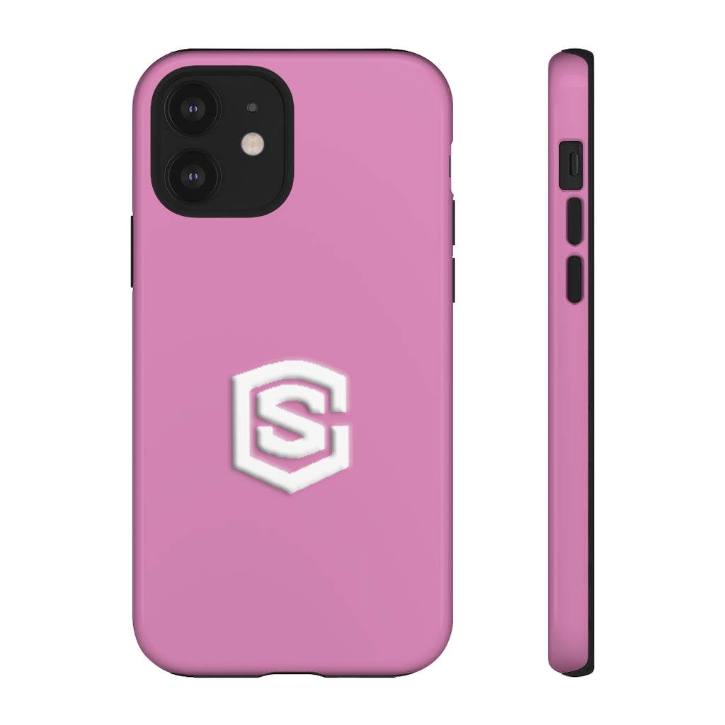 Pink Tough Cases White Logo