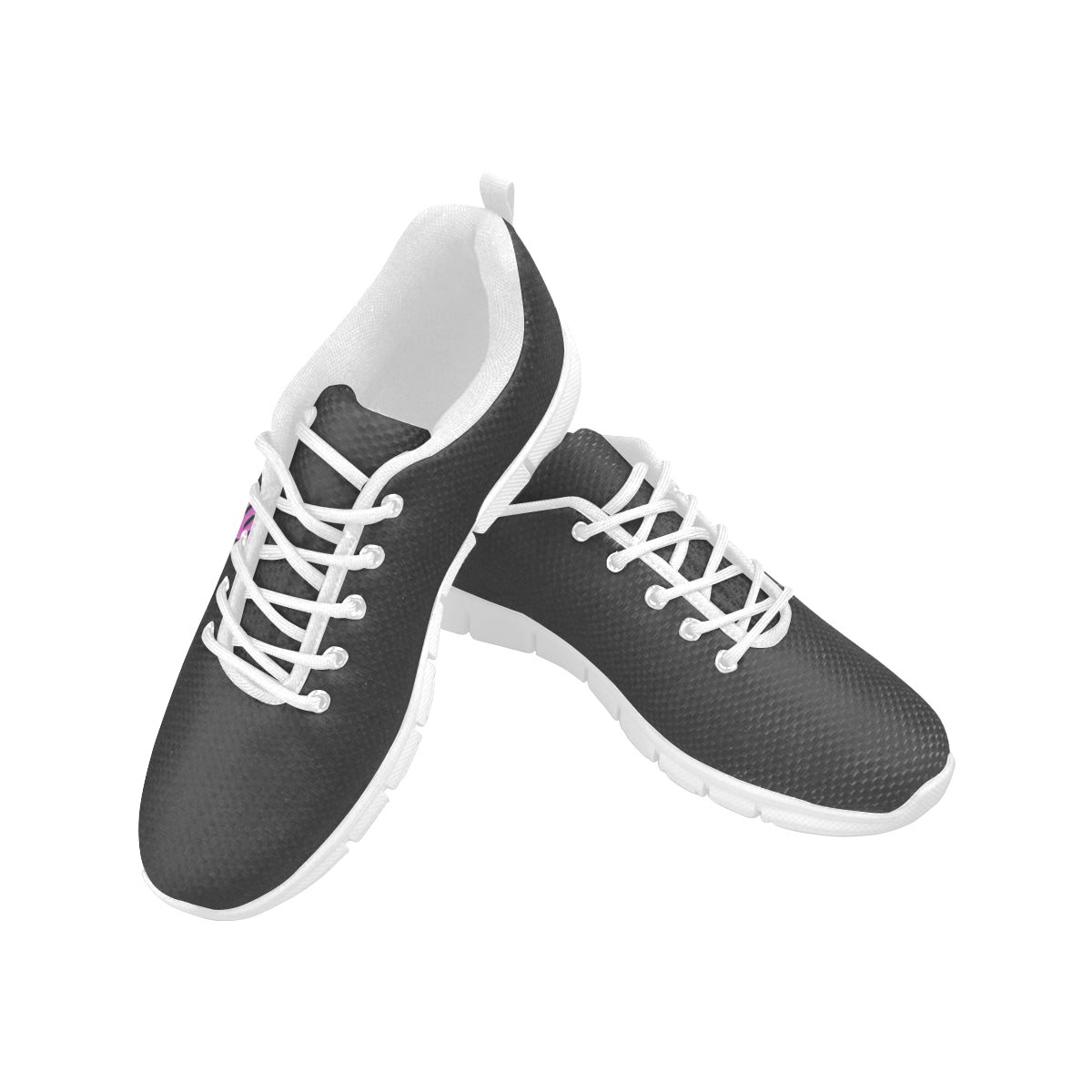 pink logo Women's Breathable Running Shoes (Model 055)
