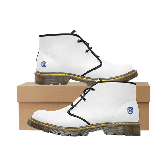 blue logo Women's Nubuck Chukka Boots (Model 2402)