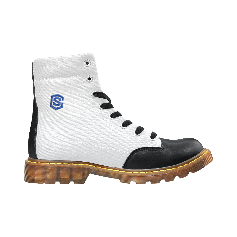blue logo Apache Round Toe Men's Winter Boots (Model 1402)
