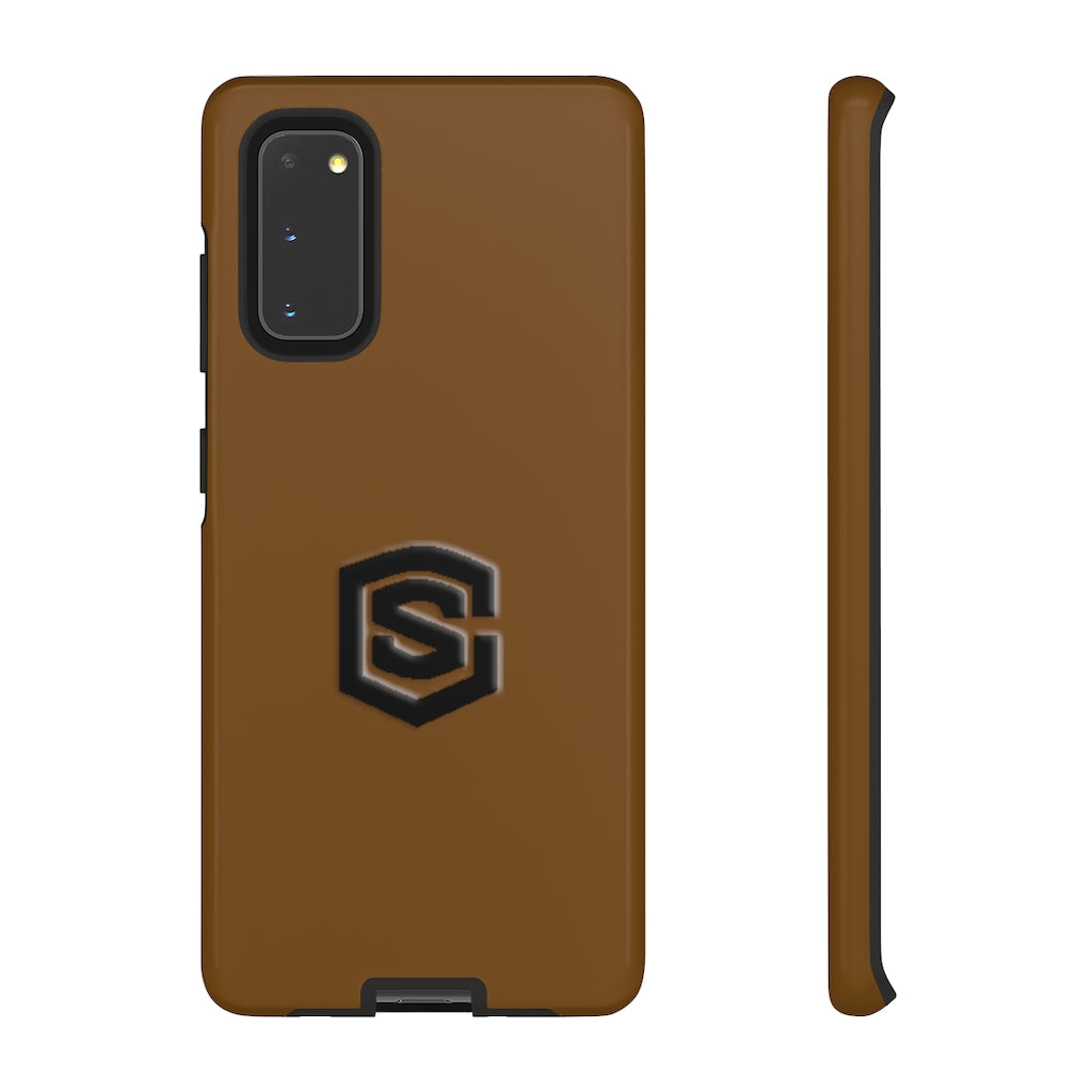 Brown Tough Cases Black Logo