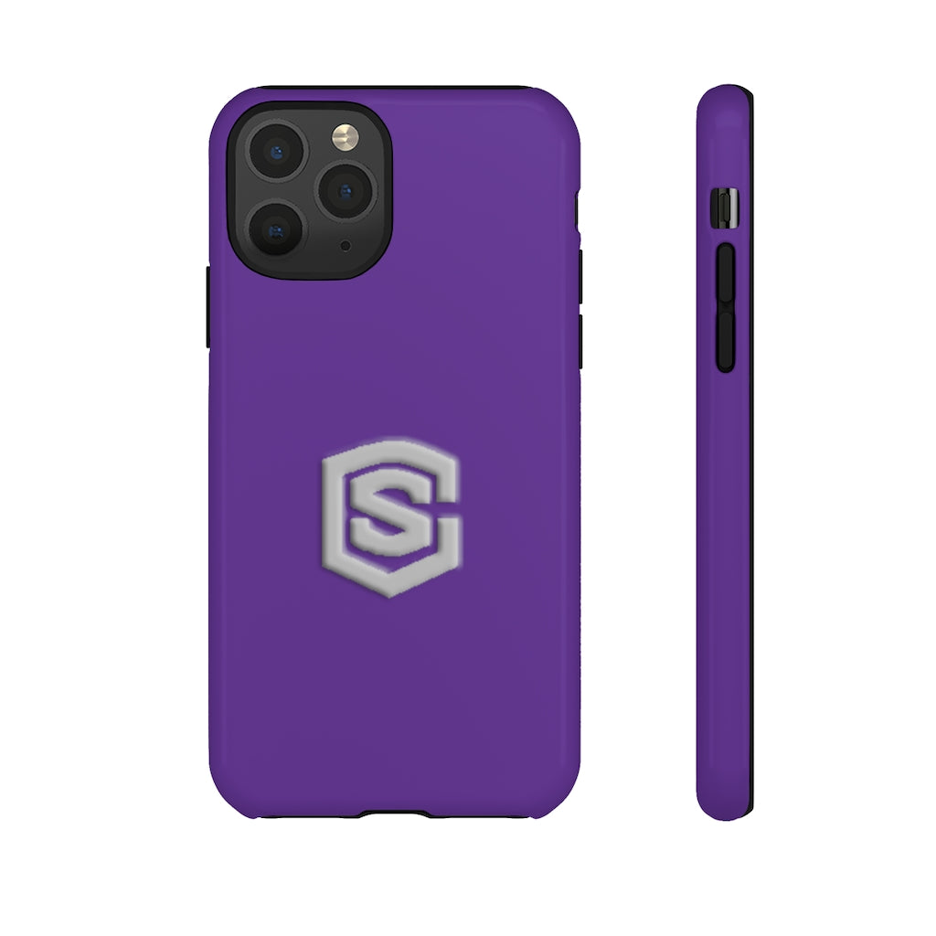 Purple Tough Cases Silver Logo