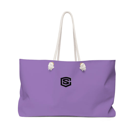 Purple Weekender Bag Black Logo