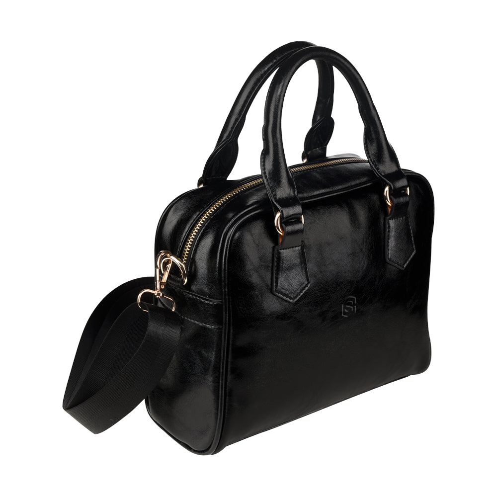 BLACK Shoulder Handbag black logo Shoulder Handbag (Model 1634)