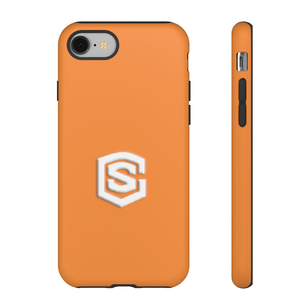 Orange Tough Cases White Logo