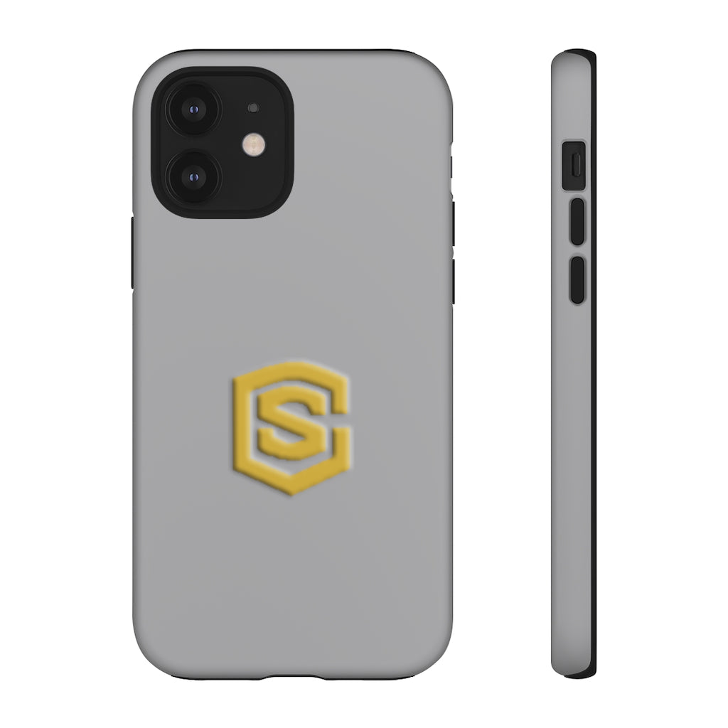 Grey Tough Cases Gold Logo