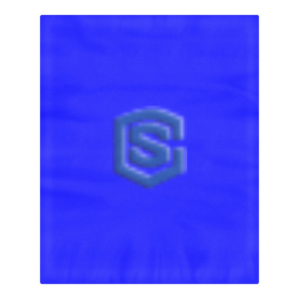 Blue 3-Piece Bedding Set (1 Duvet Cover 86"x70"; 2 Pillowcases 20"x30")(One Side) wtih Blue Logo 3-Piece Bedding Set (1 Duvet Cover 86"x70"; 2 Pillowcases 20"x30")(One Side)