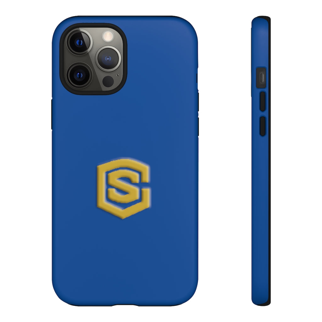 Blue Tough Cases Gold Logo