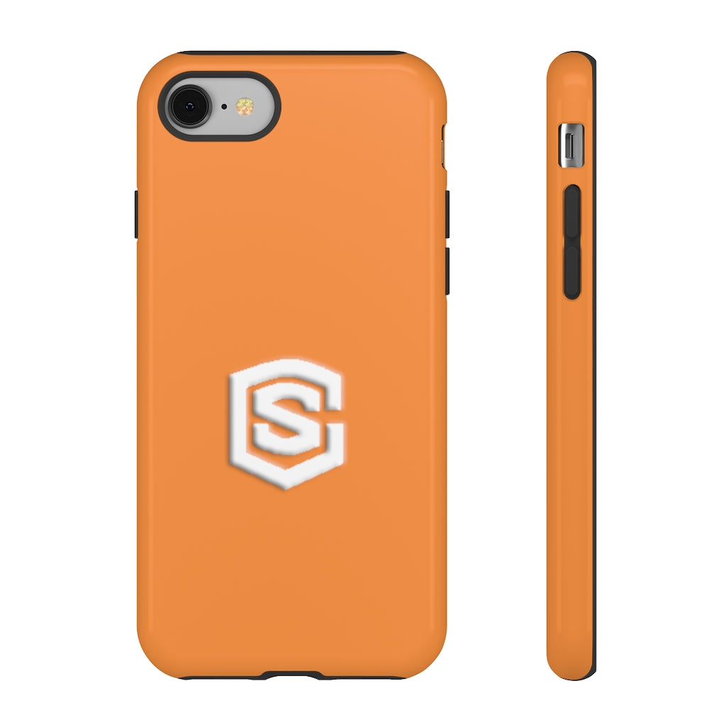 Orange Tough Cases White Logo