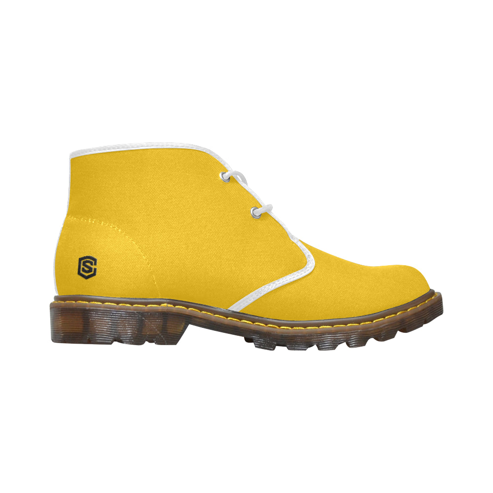 black Men's Canvas Chukka Boots (Model 2402-1)