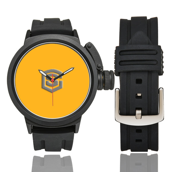 ORANGE MEN SPORT WATCH WITH GRAY LOGO Men's Sport Watch (Model 309)