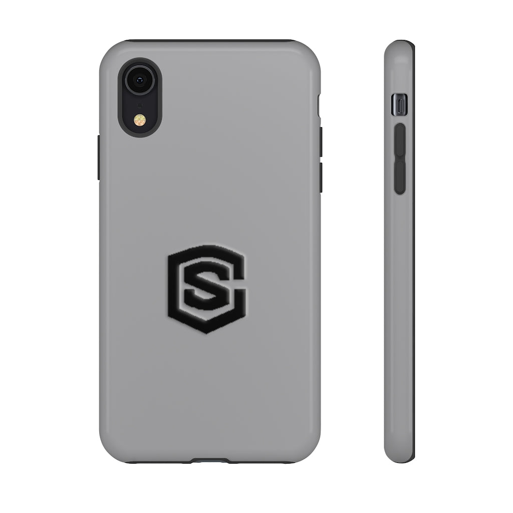 Grey Tough Cases Black Logo