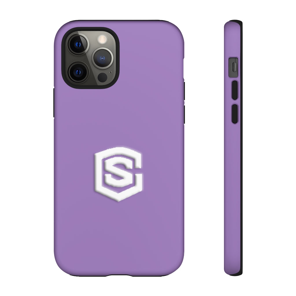 Purple Tough Cases White Logo