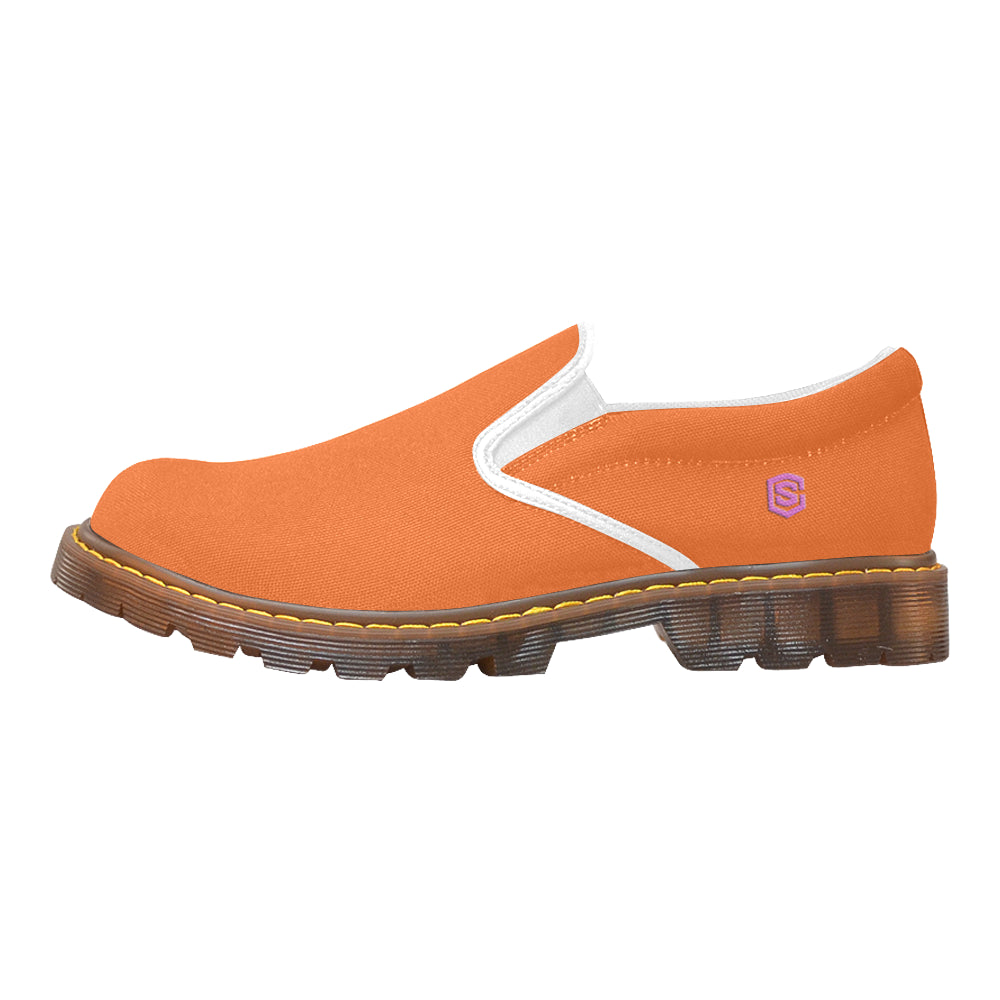 pink logo Martin Women's Slip-On Loafer (Model 12031)