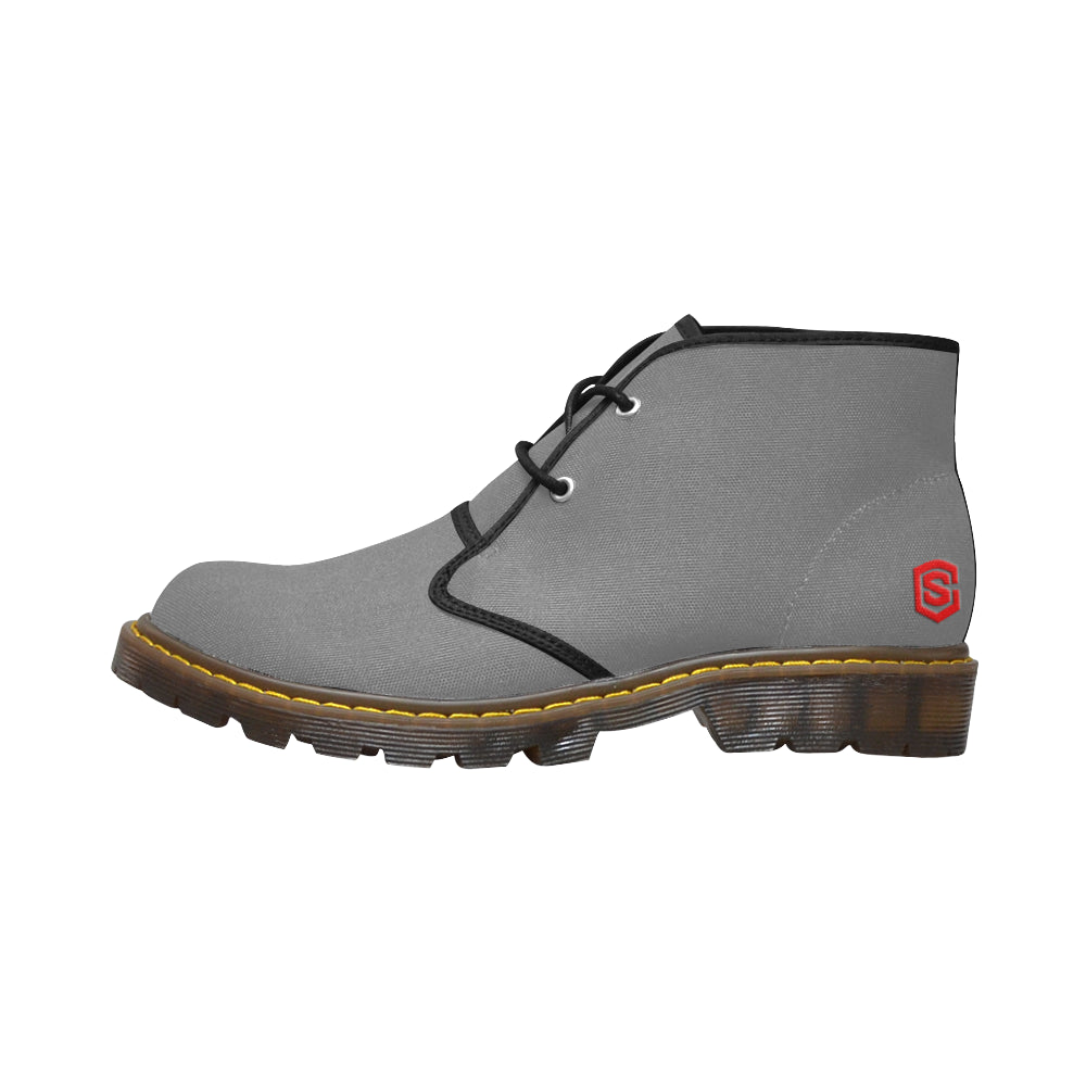 red logo Women's Canvas Chukka Boots (Model 2402-1)