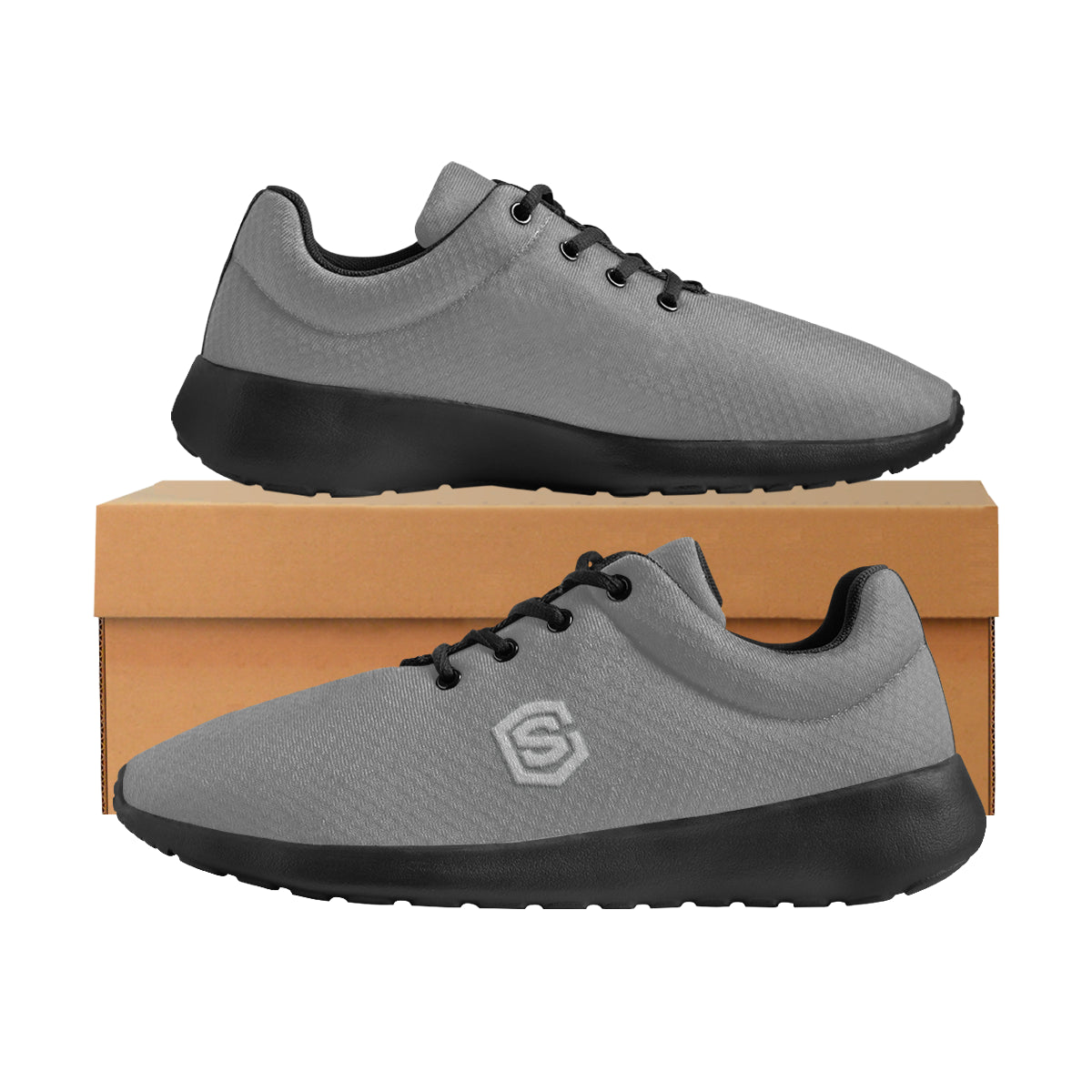 silver logo Men's Athletic Shoes (Model 0200)