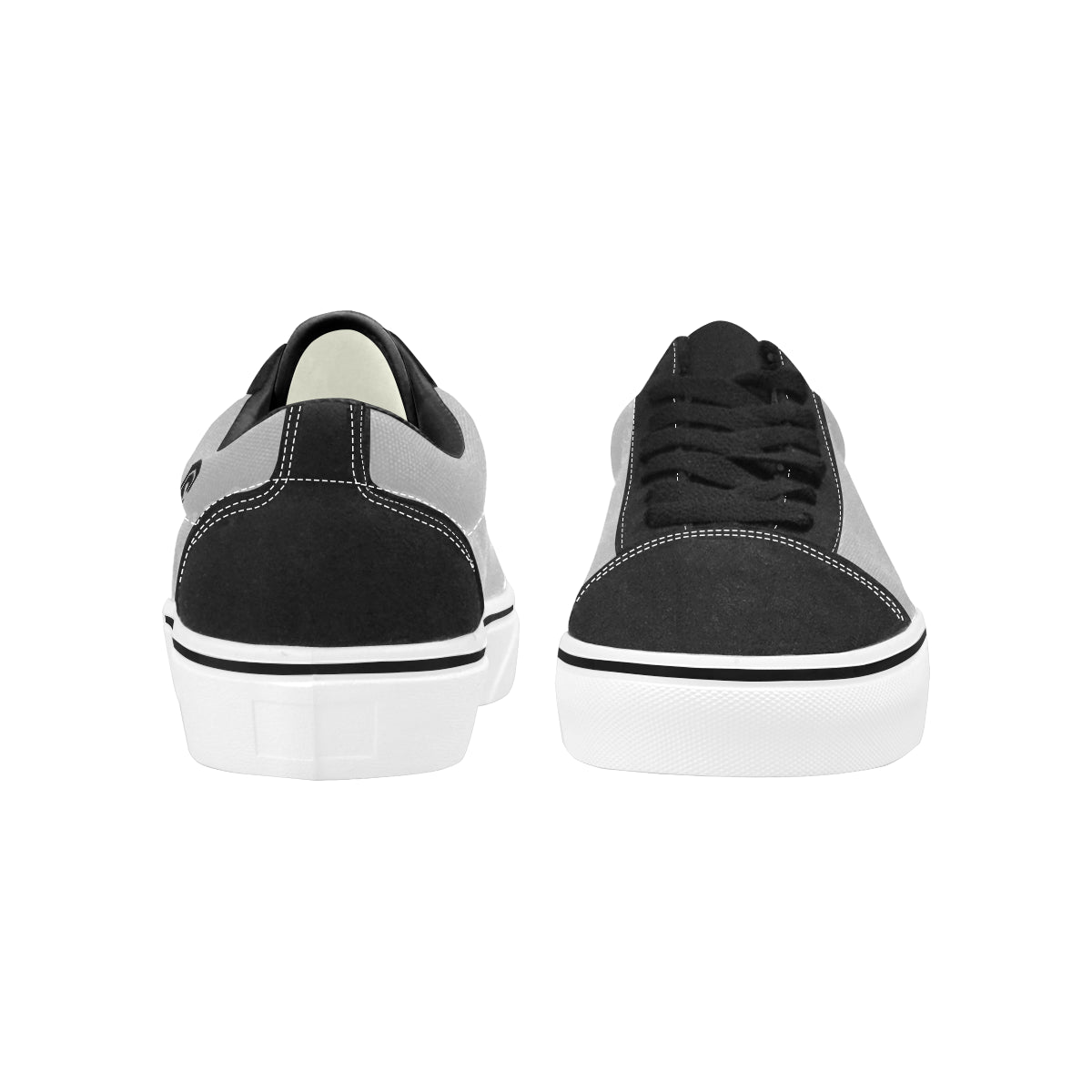 black logo Men's Low Top Skateboarding Shoes (Model E001-2)