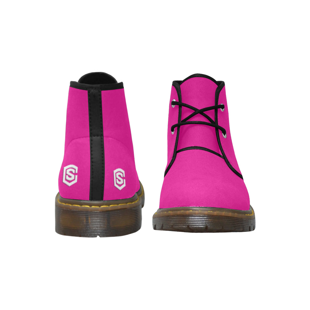 white logo Women's Nubuck Chukka Boots (Model 2402)