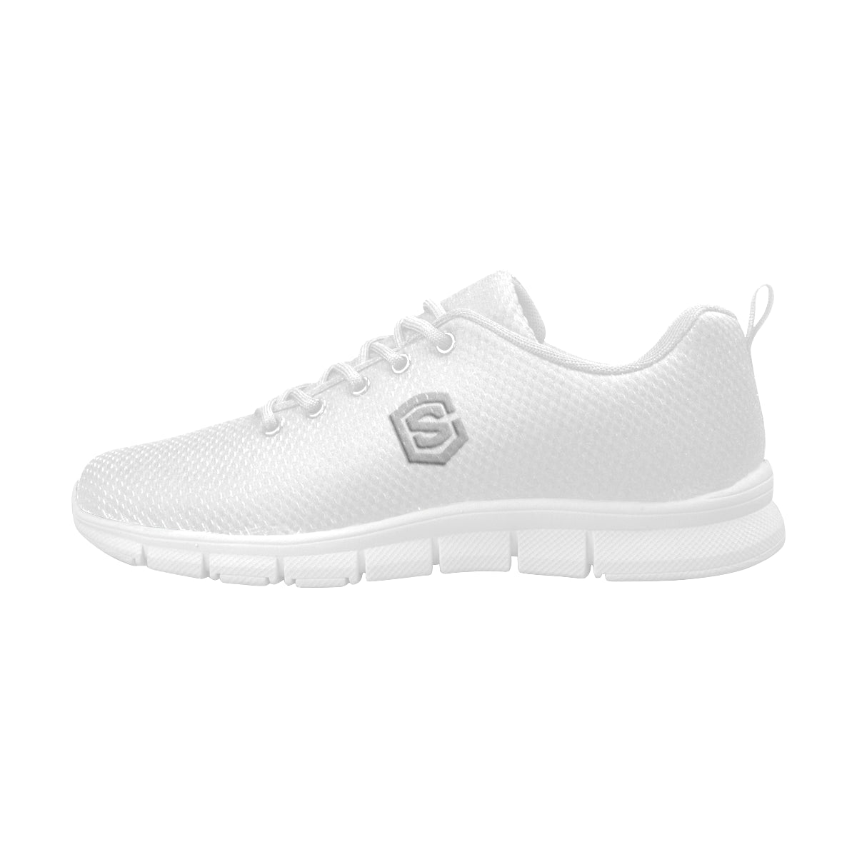 silver logo Women's Breathable Running Shoes (Model 055)