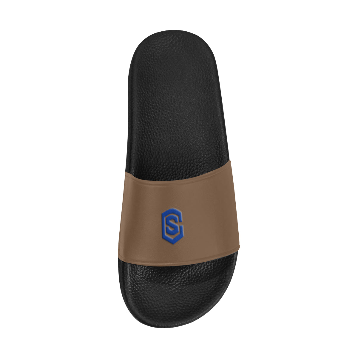 blue logo Men's Slide Sandals (Model 057)