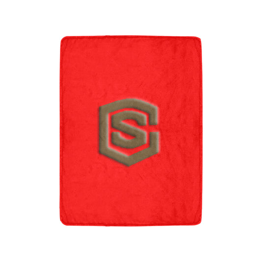 Red Ultra-Soft Micro Fleece Blanket with Brown Logo Ultra-Soft Micro Fleece Blanket 30"x40"