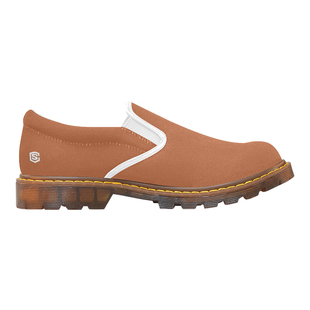 white logo Martin Women's Slip-On Loafer (Model 12031)