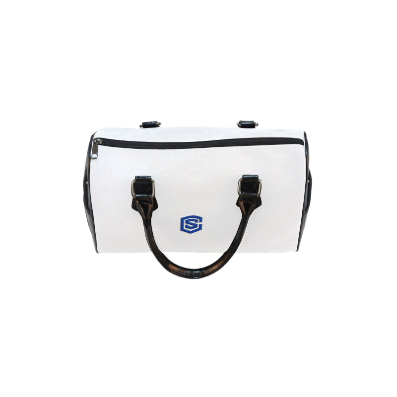 GRAY HANDBAG blue logo Boston Handbag (Model 1621)