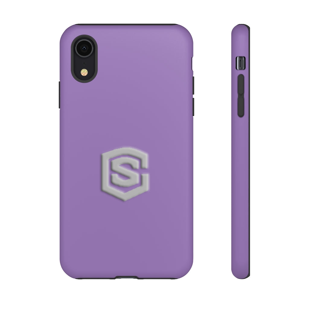 Purple Tough Cases Silver Logo