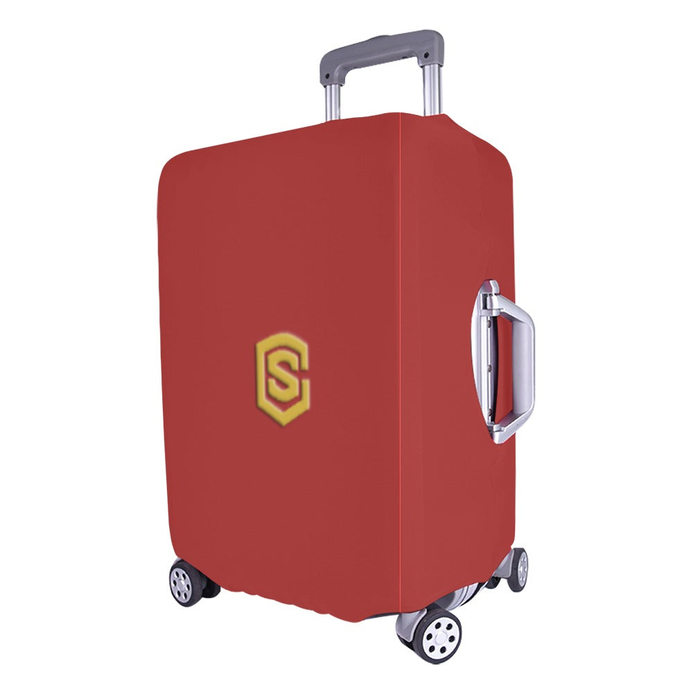 BROWN LUGGAGE COVER WITH GOLD LOGO Luggage Cover (Large Size) (26"-28")