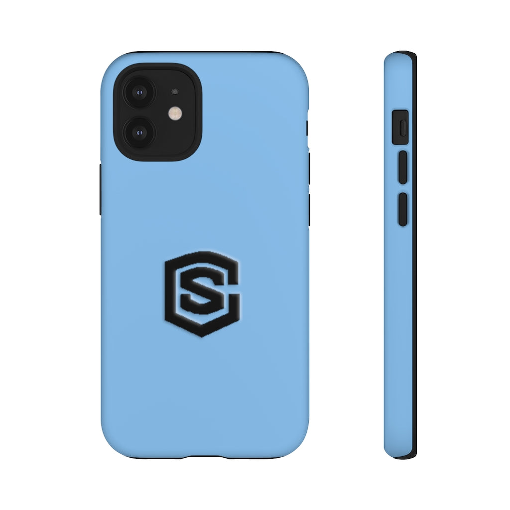 Blue Tough Cases Black Logo