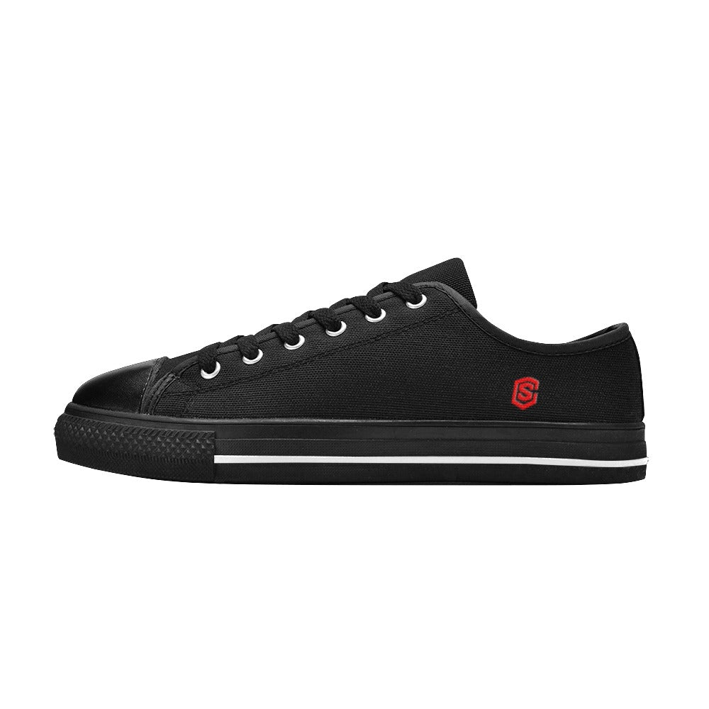 Red logo Men's Classic Canvas Shoes (Model 018)