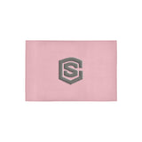 Pink Door Mat with Gray Logo Doormat 24" x 16" (Sponge Material)