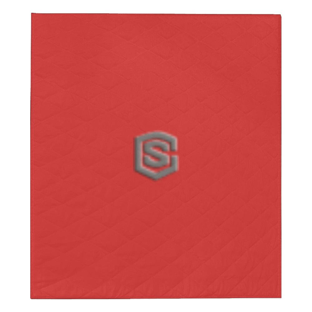 RED CUSTOM QUILT GRAY LOGO Custom Quilt  70" x 80"