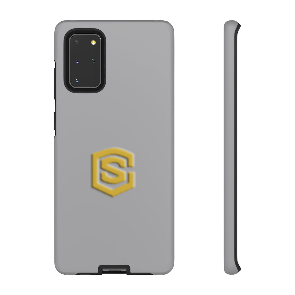 Grey Tough Cases Gold Logo