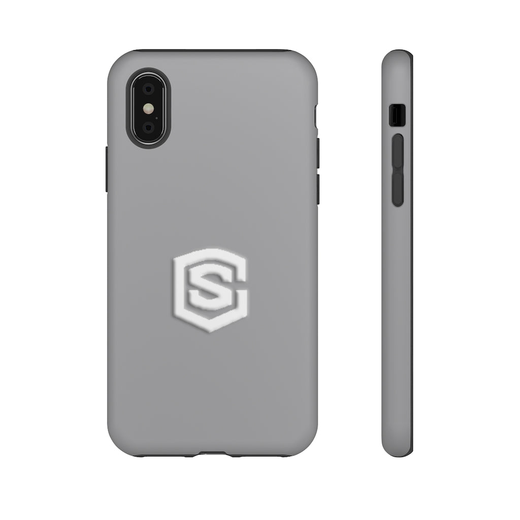 Silver Tough Cases White Logo