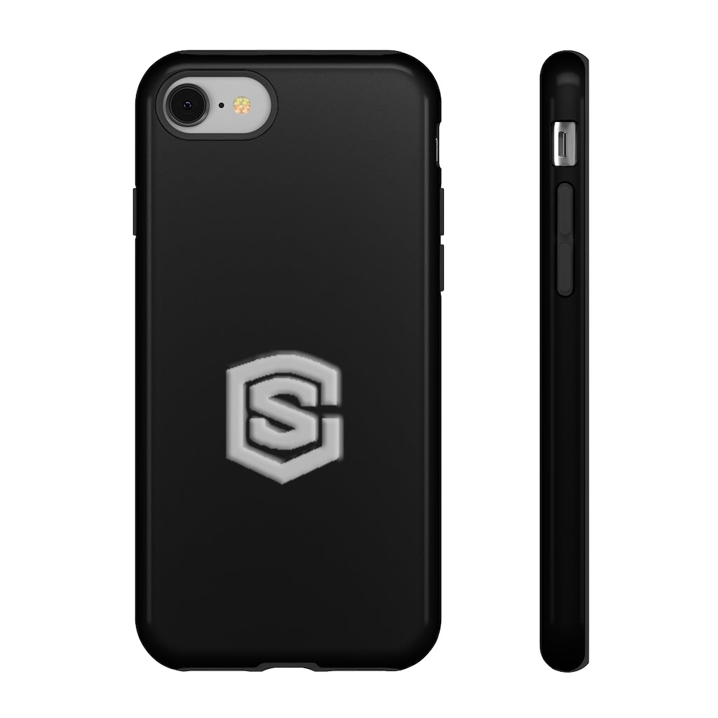 Black Tough Cases Silver Logo