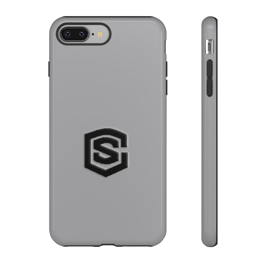 Grey Tough Cases Black Logo