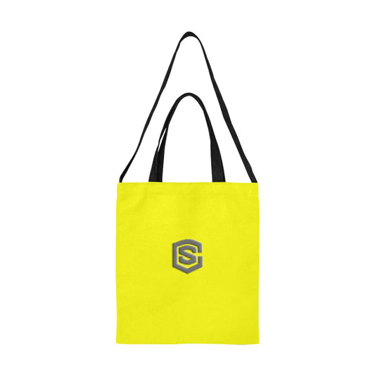 Yellow All Over Print Canvas Tote Bag With Grey Logo All Over Print Canvas Tote Bag(Model1698)(Medium)
