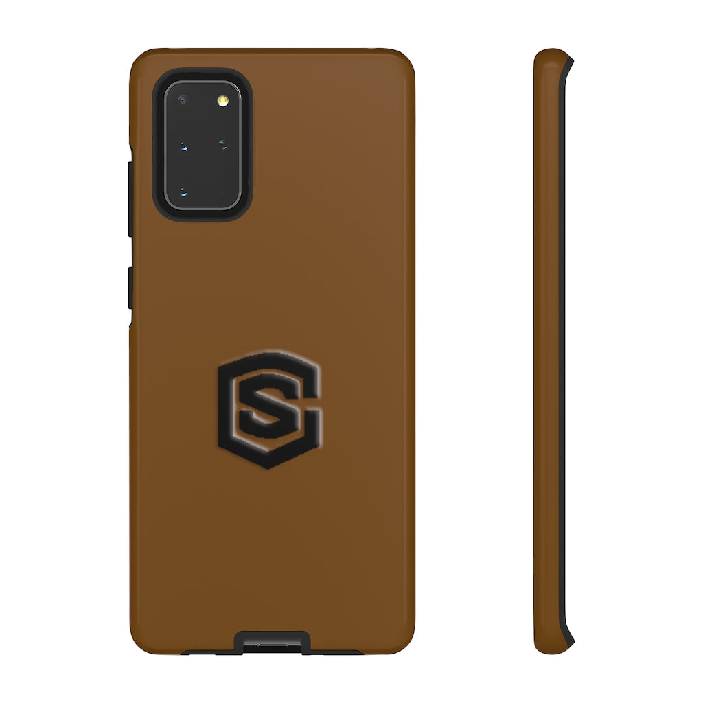 Brown Tough Cases Black Logo