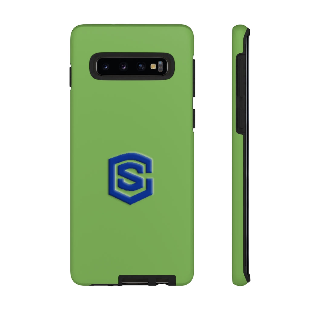 Green Tough Cases Blue Logo