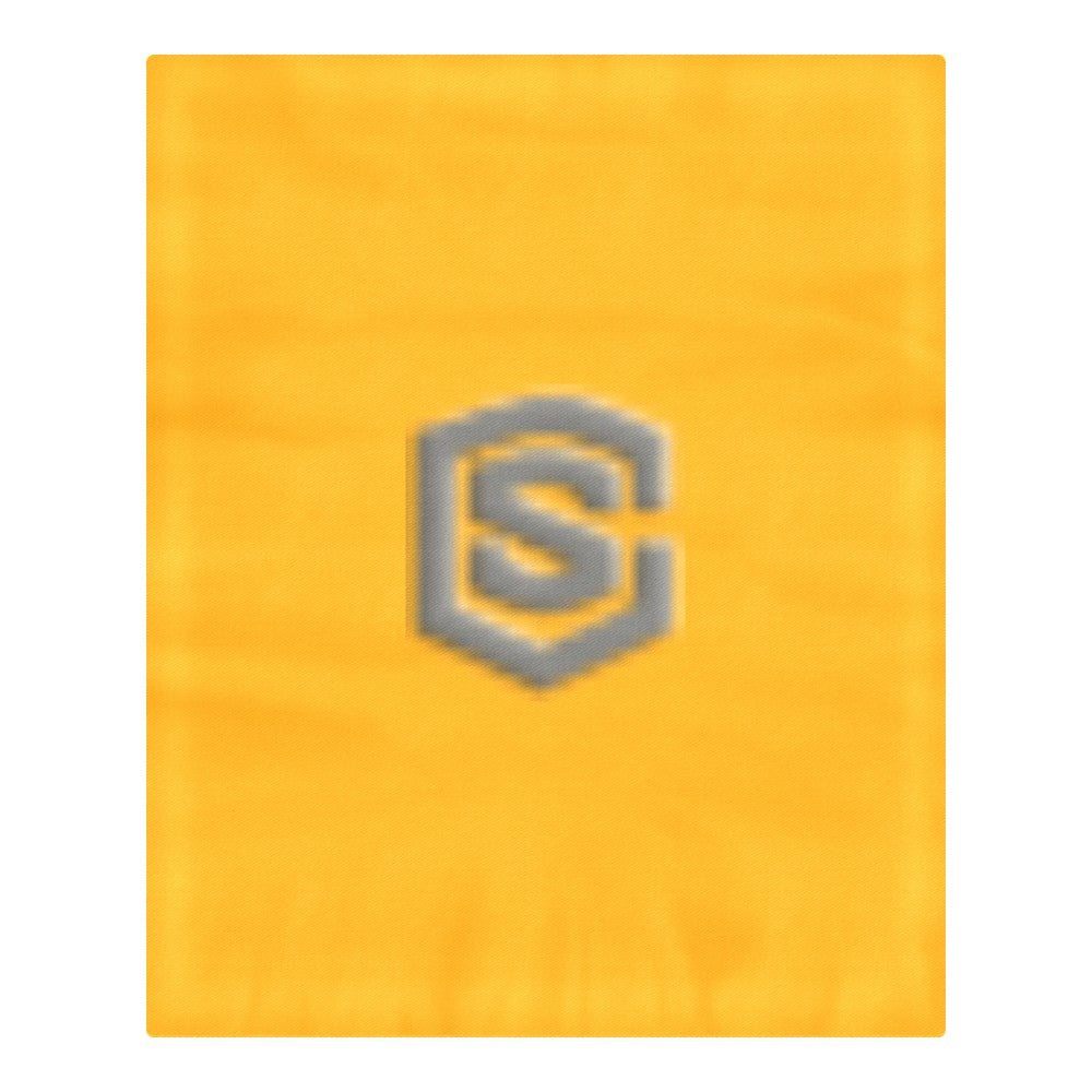 Orange 3-Piece Bedding Set (1 Duvet Cover 86"x70"; 2 Pillowcases 20"x30")(One Side) wtih Gray Logo 3-Piece Bedding Set (1 Duvet Cover 86"x70"; 2 Pillowcases 20"x30")(One Side)